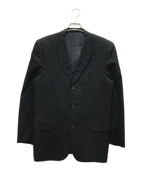 COMME des GARCONS HOMME（コムデギャルソン オム）COMME des GARCONS HOMME (コムデギャルソン オム) ピークドラペル3Bジャケット ブラック サイズ:Mの古着・服飾アイテム