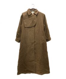 Eaphi（エフィ）の古着「gunpatch waist mark long coat/ロングコート」｜ブラウン