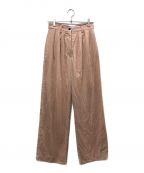 CLANEクラネ）の古着「COLOR LINE VELOR PANTS」｜ピンク