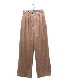 CLANE（クラネ）の古着「COLOR LINE VELOR PANTS」｜ピンク