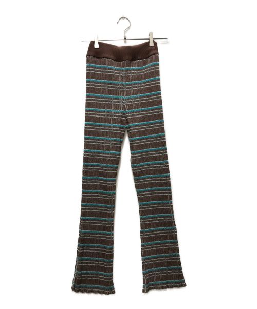 MURRAL（ミューラル）MURRAL (ミューラル) Monk`s belt rib knit trousers ブラウン サイズ:2 未使用品の古着・服飾アイテム