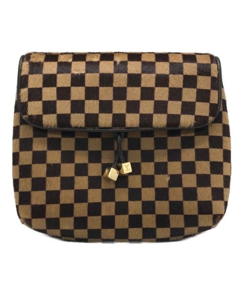 LOUIS VUITTON（ルイ ヴィトン）LOUIS VUITTON (ルイ ヴィトン) ハラコショルダーバッグ ブラウンの古着・服飾アイテム