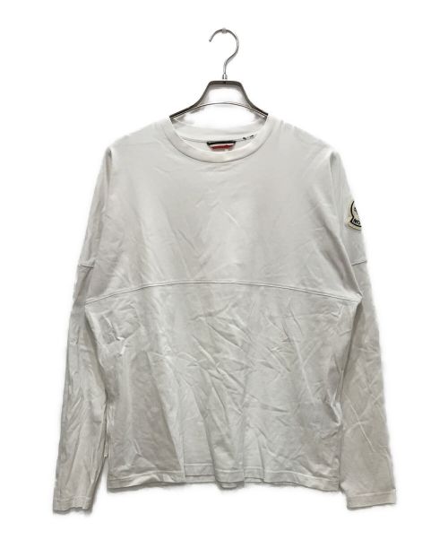 MONCLER（モンクレール）MONCLER (モンクレール) Arm Patch L/S Tee　アームパッチカットソー ホワイト サイズ:Mの古着・服飾アイテム