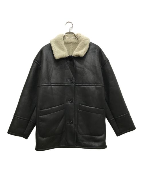 Spick and Span（スピックアンドスパン）Spick and Span (スピックアンドスパン) フェイクムートンショートコート ブラック サイズ:Fの古着・服飾アイテム