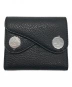 Vivienne Westwoodヴィヴィアンウエストウッド）の古着「Dot Small Double Flap Wallet/ドットスモールダブルフラップウォレット」｜ブラック