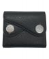 Vivienne Westwood（ヴィヴィアンウエストウッド）の古着「Dot Small Double Flap Wallet/ドットスモールダブルフラップウォレット」｜ブラック