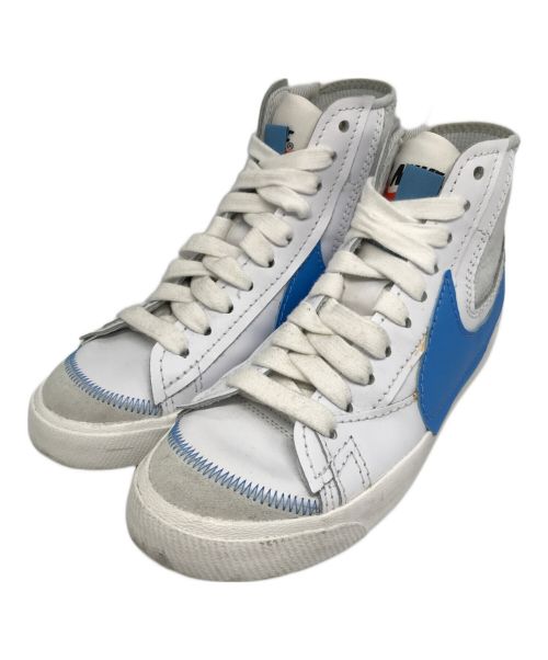 NIKE（ナイキ）NIKE (ナイキ) BLAZER MID '77 JUMBOスニーカー/レーザー ミッド 77 ジャンボ ホワイト×ブルー サイズ:US9/UK8/EUR42.5/CM27/BR40.5/CN270(2.5)の古着・服飾アイテム