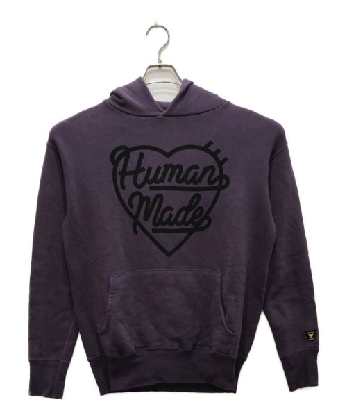 HUMAN MADE（ヒューマンメイド）HUMAN MADE (ヒューマンメイド) TSURIAMI HEART HOODIE パープル サイズ:Lの古着・服飾アイテム