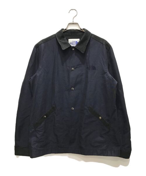 eYe COMME des GARCONS JUNYAWATANABE MAN（アイ コム デ ギャルソン ジュンヤ ワタナベ マン）eYe COMME des GARCONS JUNYAWATANABE MAN THE NORTH FACE (ザ ノース フェイス) 異素材コンビコーチジャケット ネイビー サイズ:Lの古着・服飾アイテム