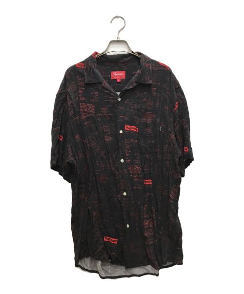 SUPREME（シュプリーム）SUPREME (シュプリーム) レシートレーヨンS/Sシャツ Receipts Rayon S/S Shirt ブラック サイズ:Lの古着・服飾アイテム