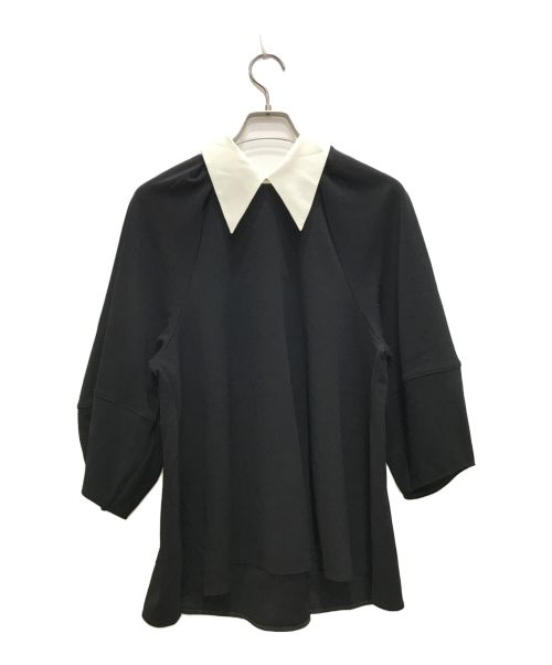 UNFILO（アンフィーロ）UNFILO (アンフィーロ) BEAUTY MOVE 2WAYブラウス ブラック サイズ:Ｍ 未使用品の古着・服飾アイテム