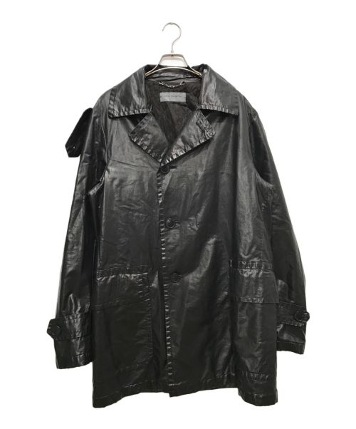 DRIES VAN NOTEN（ドリスヴァンノッテン）DRIES VAN NOTEN (ドリスヴァンノッテン) COATED TRENCH COAT/コーティング加工コットンコート ブラック サイズ:50の古着・服飾アイテム