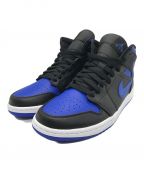 NIKEナイキ）の古着「AIR JORDAN 1 MID BLACK/BLUE/エア ジョーダン 1 ミッド」｜ブラック×ブルー