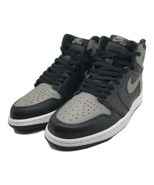 NIKE（ナイキ）NIKE (ナイキ) AIR JORDAN 1 RETRO HIGH OG/エアジョーダン1 レトロ ハイ オージー  ブラック×グレー サイズ:26.5cm/US8.5/UK7.5/EUR42の古着・服飾アイテム