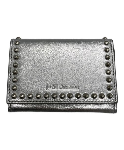 J&M DAVIDSON（ジェイ＆エム デヴィッドソン）J&M DAVIDSON (ジェイ＆エム デヴィッドソン) FOLD WALLET WITH STUDS/コンパクトウォレット シルバーの古着・服飾アイテム