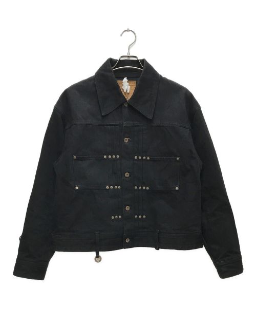 SOSHIOTSUKI（ソウシ オオツキ）SOSHIOTSUKI (ソウシ オオツキ) The BDH Denim Jacket/デニムジャケット ブラック サイズ:48の古着・服飾アイテム