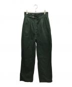 lenoリノ）の古着「DOUBLE BELTED GURKHA TROUSERS/ダブルベルテッドグルカトラウザー」｜グリーン