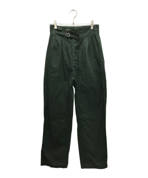 leno（リノ）leno (リノ) DOUBLE BELTED GURKHA TROUSERS/ダブルベルテッドグルカトラウザー グリーン サイズ:3の古着・服飾アイテム