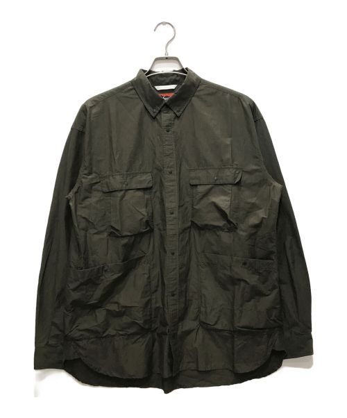 NANGA（ナンガ）NANGA (ナンガ) C/N RIPSTOP CAMP SHIRT/リップストップキャンプシャツ オリーブ サイズ:JPA L/USA M/EUR Mの古着・服飾アイテム