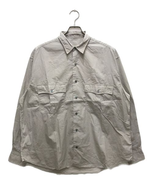 Porter Classic（ポータークラシック）Porter Classic (ポータークラシック) ROLL UP SHIRT/ロールアップシャツ ベージュ サイズ:Lの古着・服飾アイテム