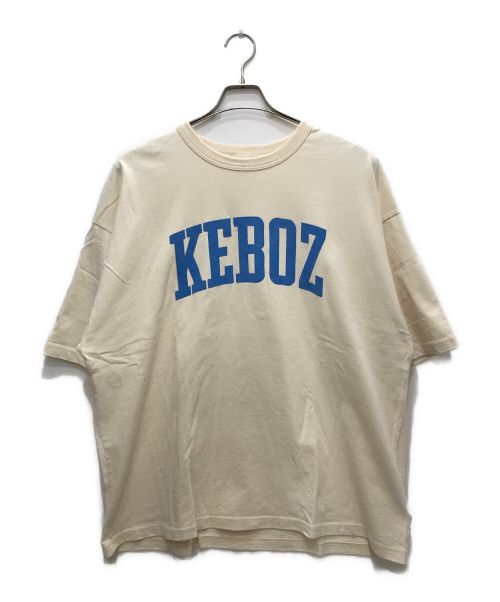 KEBOZ（ケボズ）KEBOZ (ケボズ) ロゴTシャツ ベージュ サイズ:Lの古着・服飾アイテム