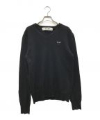 PLAY COMME des GARCONSプレイ コムデギャルソン）の古着「HEART PULLOVER/ハートプルオーバー」｜ブラック