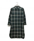 23区ニジュウサンク）の古着「LOCHCARRON TARTAN CHECK CLEAR/ロキャロン タータン チェック シャツワンピース」｜グリーン