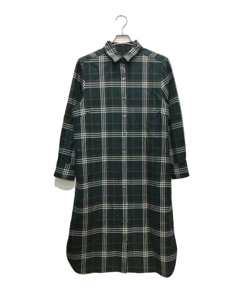 23区（ニジュウサンク）23区 (ニジュウサンク) LOCHCARRON TARTAN CHECK CLEAR/ロキャロン タータン チェック シャツワンピース グリーン サイズ:44の古着・服飾アイテム