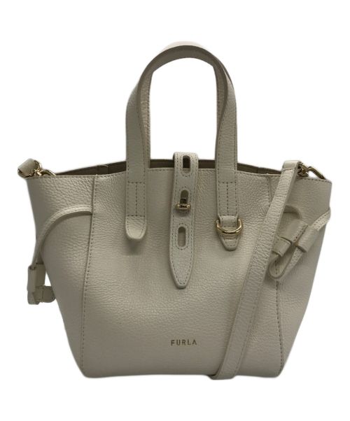 FURLA（フルラ）FURLA (フルラ) 2WAYバッグ/NET MINI TOTE ホワイトの古着・服飾アイテム