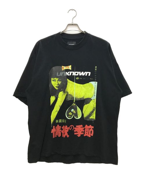 unknown（アンノーン）unknown (アンノーン) プリントTシャツ ブラック サイズ:XLの古着・服飾アイテム