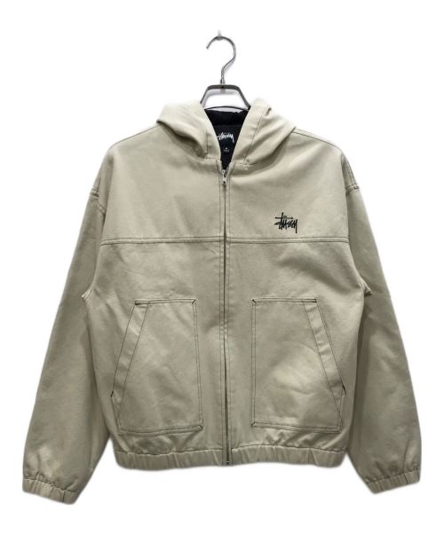 stussy（ステューシー）stussy (ステューシー) Canvas Work Jacket/キャンバスワークジャケット ナチュラル サイズ:Mの古着・服飾アイテム