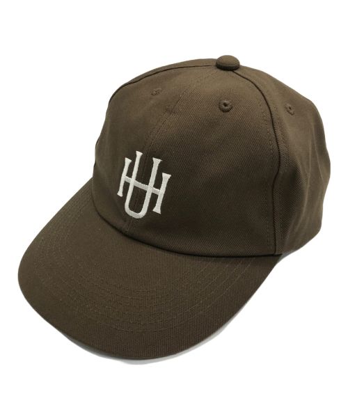 unnamed headwear（アンネームドヘッドウェア）unnamed headwear (アンネームドヘッドウェア) MIDDLE LOGO CAP/ミドル ロゴ キャップ ブラウンの古着・服飾アイテム