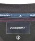 中古・古着 DESCENDANT (ディセンダント) 刺繍ロングスリーブカットソー ブラック×パープル サイズ:2：5000円