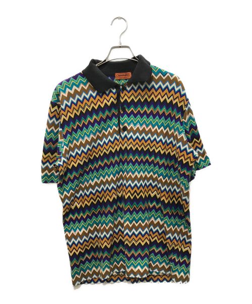 missoni（ミッソーニ）missoni (ミッソーニ) マルチボーダーポロシャツ マルチカラー サイズ:52の古着・服飾アイテム