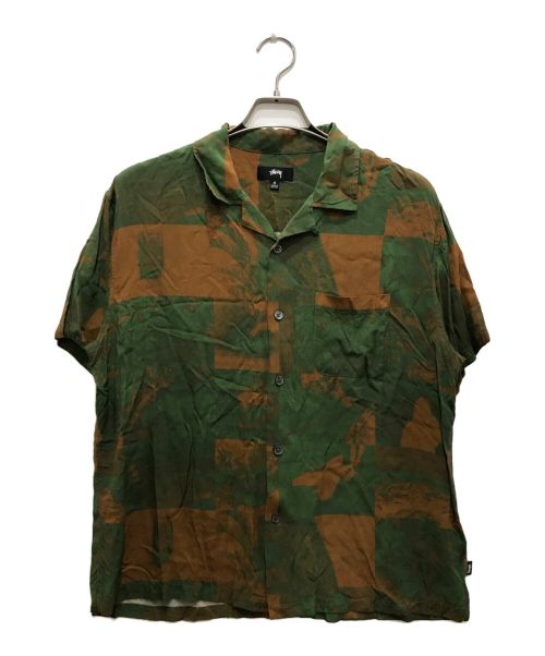 stussy（ステューシー）stussy (ステューシー) オープンカラーシャツ グリーン サイズ:Ｍの古着・服飾アイテム