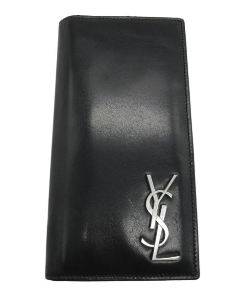 Yves Saint Laurent（イヴサンローラン）Yves Saint Laurent (イヴサンローラン) コンチネンタルウォレット ブラックの古着・服飾アイテム