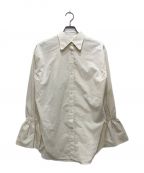 TODAYFULトゥデイフル）の古着「Gather Sleeve Typewriter Blouse/ギャザースリーブタイプライターブラウス」｜ホワイト