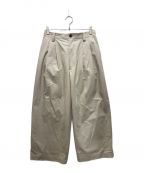 MAISON SPECIALメイソン スペシャル）の古着「VENTILE Gabardine Tow-Tuck Wide Pants」｜ベージュ