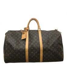 LOUIS VUITTON（ルイ ヴィトン）の古着「キーポル55モノグラムトラベルバッグ/M41424」｜ブラウン