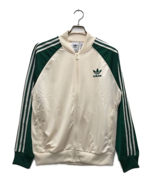 adidas（アディダス）adidas (アディダス) SST トラックトップ ベージュ×グリーン サイズ:2XLの古着・服飾アイテム