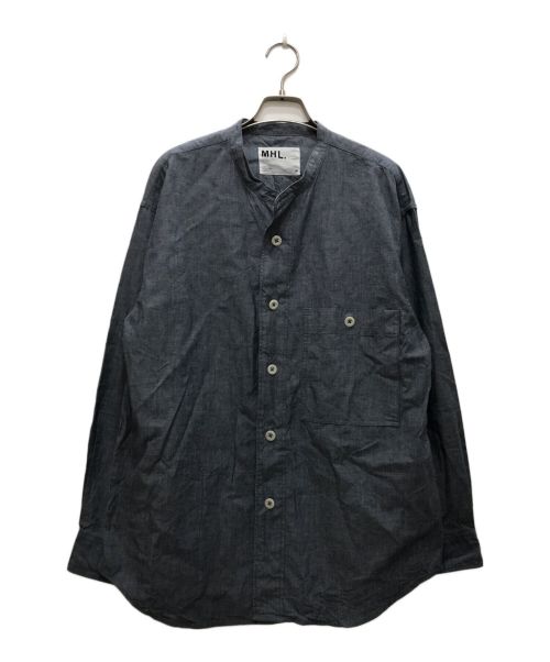 MHL（エムエイチエル）MHL (エムエイチエル) FADED COTTON SHIRTING/フェーデッドコットンシャツ ブルー サイズ:Mの古着・服飾アイテム