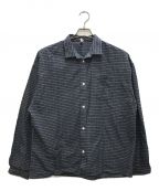 NOROLLノーロール）の古着「NORMAL L/S SHIRT/ノーマルシャツ/Development by NOROLL」｜ネイビー×グレー