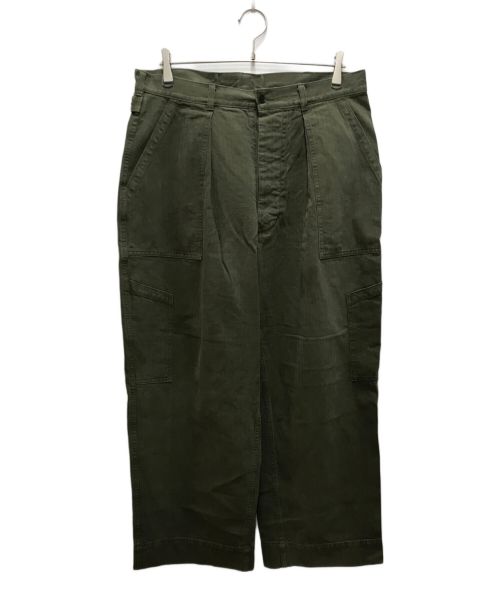 A.PRESSE（アプレッセ）A.PRESSE (アプレッセ) USAF Hemmed Bottoms/ミリタリー ワイドパンツ オリーブ サイズ:3の古着・服飾アイテム