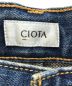 中古・古着 CIOTA (シオタ) 13.5OZ ワイドテーパードデニム ダークブルーダメージ サイズ:035：18000円