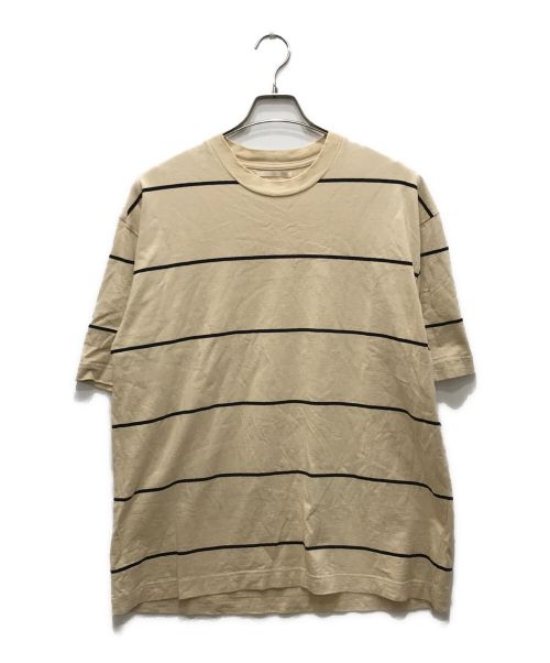 BLURHMS（ブラームス）BLURHMS (ブラームス) C/NAPP Border Plain Tee/ブラームス コットンナップボーダープレーンTシャツ ベージュ サイズ:3の古着・服飾アイテム