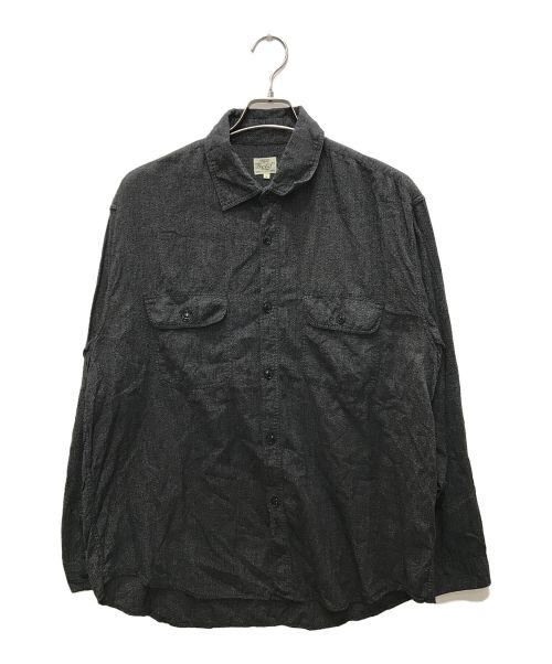 gold（ゴールド）gold (ゴールド) COVERT CHAMBRAY WORK SHIRT ブラック サイズ:Lの古着・服飾アイテム