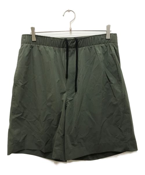 N.HOOLYWOOD（エヌ ハリウッド）N.HOOLYWOOD (エヌ ハリウッド) WIDE EASY SHORTS/ストレッチ ナイロン イージー ショート パンツ カーキ サイズ:40の古着・服飾アイテム