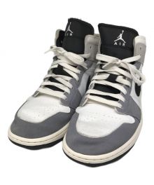 NIKE（ナイキ）の古着「Nike Air Jordan 1 Mid SE Craft "Cement Grey"/エア ジョーダン 1 ミッド SE クラフト」｜ホワイト×グレー