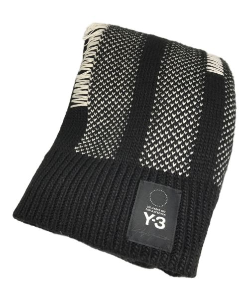 Y-3（ワイスリー）Y-3 (ワイスリー) KNIT SCARF/ニットスカーフ ブラック×ホワイトの古着・服飾アイテム