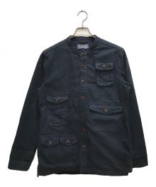 Barbour×WHITE MOUNTAINEERING（バブアー×ホワイトマウンテ二アニング）の古着「コットンシャツジャケット」｜ネイビー